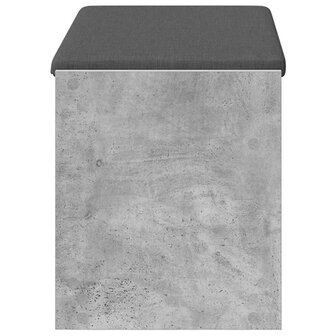 Halbank met kussen met plank Beton Grijs 83 x 38 x 45 cm 6