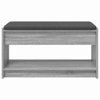 Halbank met kussen met plank Grijze Sonoma 83 x 38 x 45 cm 5