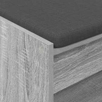 Halbank met kussen met plank Grijze Sonoma 83 x 38 x 45 cm 8