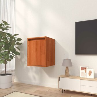 Wandkast met opslag Wasbruin 30 x 30 x 40 cm Massief grenenhout 1
