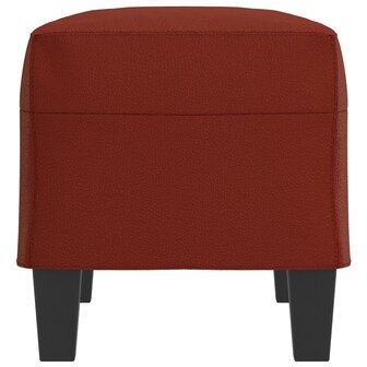 Bankje 70x35x41 cm kunstleer wijnrood 4