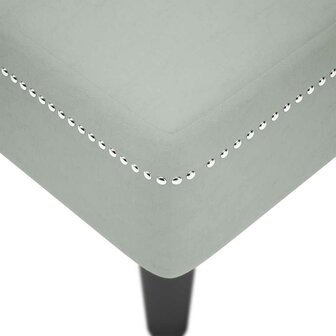 Chaise longue met kussen &amp; rechterarmleuning fluweel lichtgrijs 7