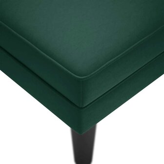 Chaise longue met kussen&amp;rechterarmleuning fluweel donkergroen 7