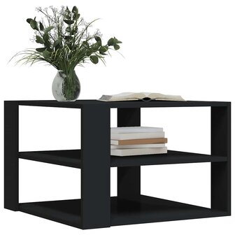 Salontafel 58x58x40 cm bewerkt hout zwart 3