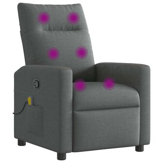 Massagestoel Donkergrijze Stof 7