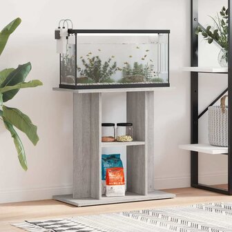 Aquariumstandaard Sonoma Grijs 60x30x60 cm Bewerkt Hout 1