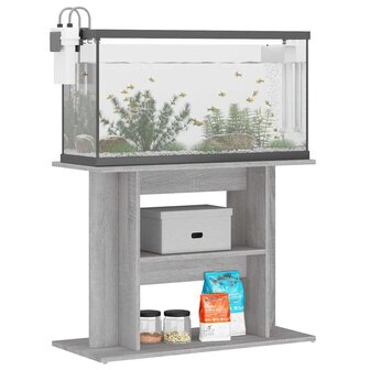 Aquariumstandaard Betongrijs 80x35x60 cm Bewerkt hout 3