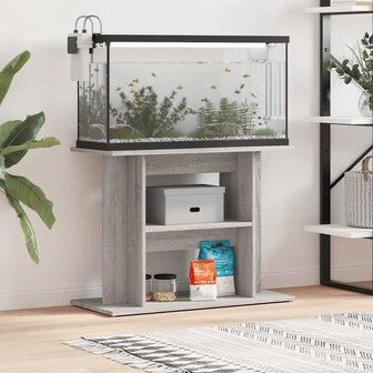 Aquariumstandaard Sonoma Grijs 80x35x60 cm Bewerkt Hout 1