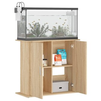 Aquariumstandaard Sonoma Eiken 81x36x73 cm Bewerkt Hout 4
