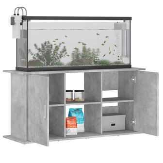 Aquariumstandaard Betongrijs 121x41x58 cm Bewerkt hout 4