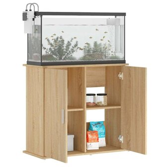 Aquariumstandaard Sonoma Eiken 81x36x73 cm Bewerkt Hout 4
