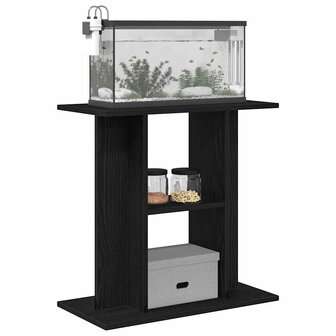 Aquariumstandaard Zwart Eiken 60x30x60 cm Bewerkt Hout 4