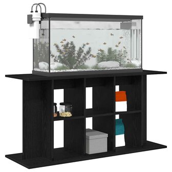 Aquariumstandaard Zwart Eiken 120x40x60 cm Bewerkt Hout 4