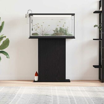 Aquariumstandaard Zwart Eiken 75x36x72,5 cm Bewerkt Hout 3