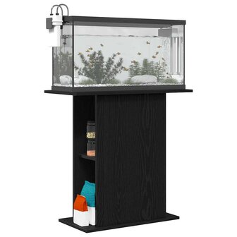 Aquariumstandaard Zwart Eiken 75x36x72,5 cm Bewerkt Hout 4