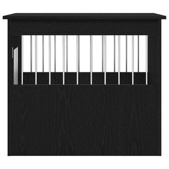 Hondenbenchmeubel 55x75x65 cm bewerkt hout zwart eikenkleurig 7