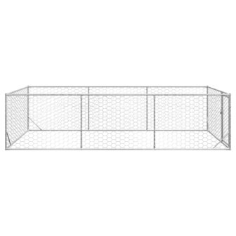 Hondenhok voor buiten met deur 2x4x1 m gegalvaniseerd staal 4