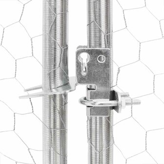 Hondenhok voor buiten met deur 3x2x1 m gegalvaniseerd staal 7