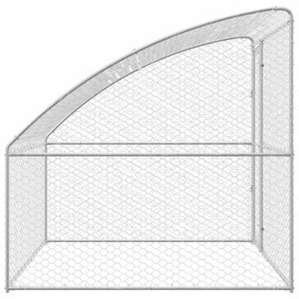 Hondenhok met opslag Zilver 2 x 2 x 2 m Gegalvaniseerd staal 5