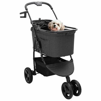 Opvouwbare Huisdierenwagen Zwart 78 x 54 x 101 cm Polyester 2