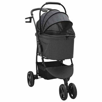 Opvouwbare Huisdierenwagen Zwart 78 x 54 x 101 cm Polyester 3