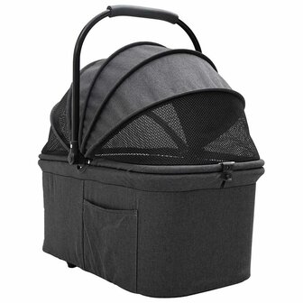Opvouwbare Huisdierenwagen Zwart 78 x 54 x 101 cm Polyester 4