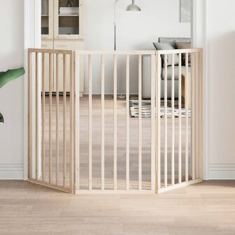 Hondenhek opvouwbaar 3 panelen 150 cm populierenhout 1