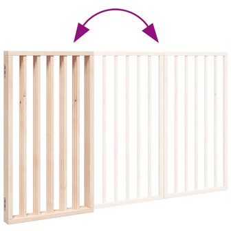 Hondenhek opvouwbaar 3 panelen 150 cm populierenhout 7