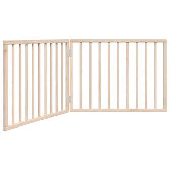Hondenhek opvouwbaar 2 panelen 160 cm populierenhout 2