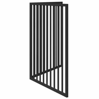 Hondenhek opvouwbaar 2 panelen zwart 160 cm populierenhout 5