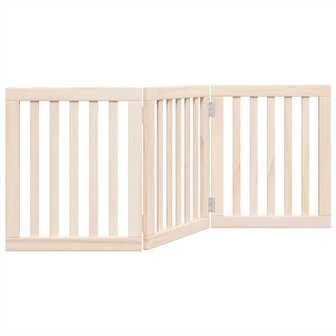 Hondenhek opvouwbaar 3 panelen 150 cm populierenhout 2