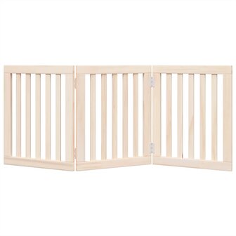 Hondenhek opvouwbaar 3 panelen 150 cm populierenhout 4