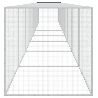 Kippenhok met dak 803x98x90 cm gegalvaniseerd staal antraciet 4