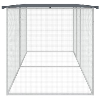 Kippenhok met dak antraciet 203x98x90 cm gegalvaniseerd staal 4