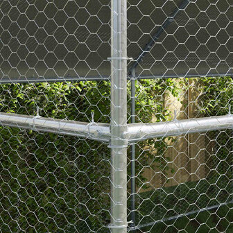 Kippenhok 2 pcs Zilver 400 x 200 x 198,5 cm 3