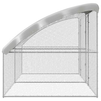 Kippenhok 2 pcs Zilver 400 x 200 x 200 cm Staal en PE 5