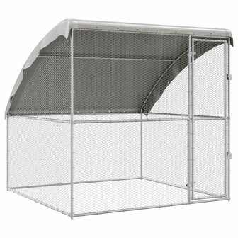 Kippenhok Zilver 2 x 2 x 2 m Gegalvaniseerd staal 2