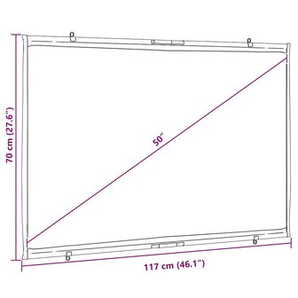 Projectiescherm Wandmontage 50 Inch 16:9 7