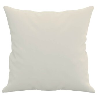 Sierkussens 2 st 40x40 cm fluweel cr&egrave;mekleurig 4