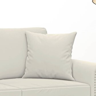 Sierkussens 2 st 40x40 cm fluweel cr&egrave;mekleurig 5