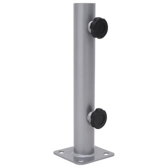 Parasolvoet voor &Oslash;32/34/38 mm stok staal zilverkleurig 1