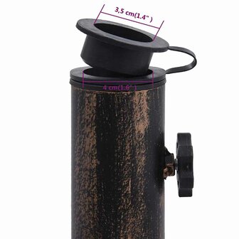 Parasolvoet 12 kg 49 cm gietijzer bronskleurig 9
