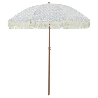 Strandparasol Grijs en Wit 160 x 160 x 196 cm 2