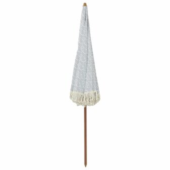 Strandparasol Grijs en Wit 205 x 205 x 210 cm 4