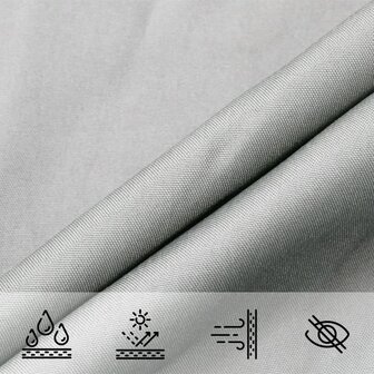 Zonnezeil 4x2,5 m 100% polyester oxford lichtgrijs 8