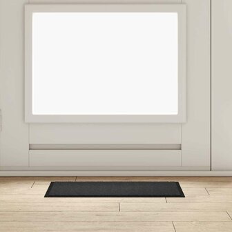 Deurmat Antraciet 60 x 40 x 1.2 cm Teddy Stof 1