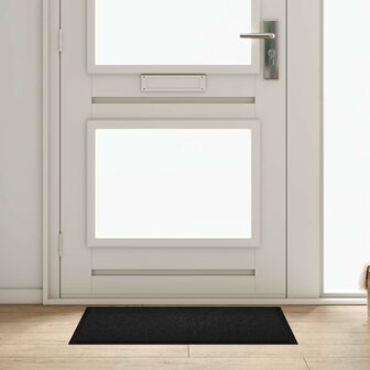 Deurmat Zwart 60 x 40 x 1.2 cm Teddy Stof 1