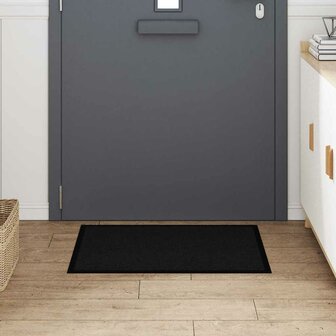 Deurmat Zwart 60 x 40 x 1.2 cm Teddy Stof 3