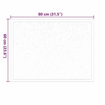 Deurmat Zwart 60 x 40 x 1.2 cm Teddy Stof 7