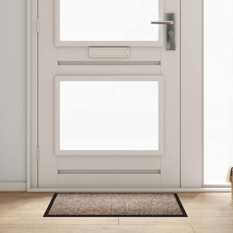 Deurmat Beige 60 x 40 x 1.2 cm Teddy Stof 1